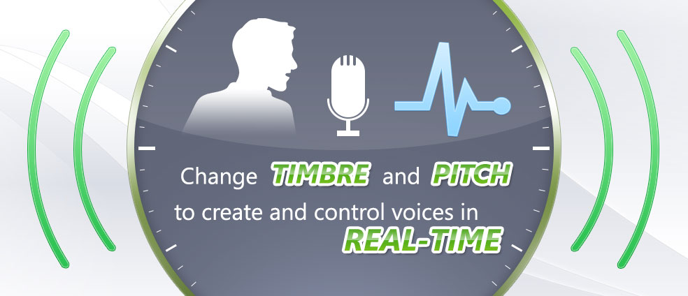 AV Voice Changer Software Diamond 7.0 lets user change timbre and pitch level in real-time