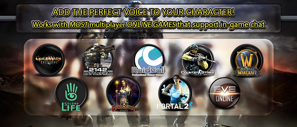 AV Voice Changer Software Diamond 7.0 work with most in-game voice chat systems