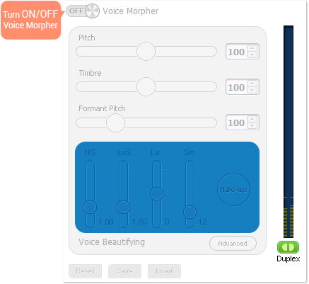 Voice morpher graph